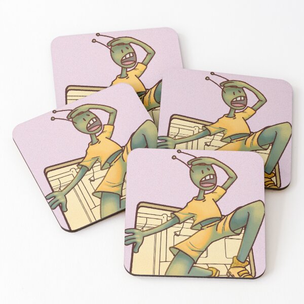 Item preview, 225- Alien in the train window -illustration- designed and sold by Houst-cn.