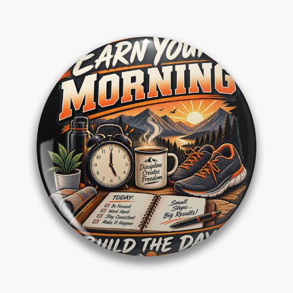 Item preview, Earn Your Morning Build the Day – Discipline Motivation Fitness designed and sold by Origamoart.