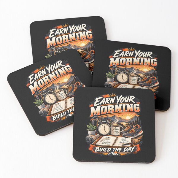 Item preview, Earn Your Morning Build the Day – Discipline Motivation Fitness designed and sold by Origamoart.