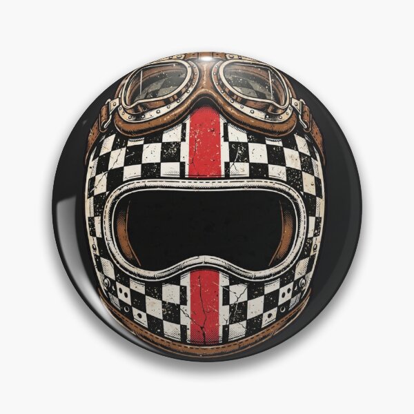 Item preview, Checkered Flag Racing Motorcycle Helmet designed and sold by Normandy Road Heritage.