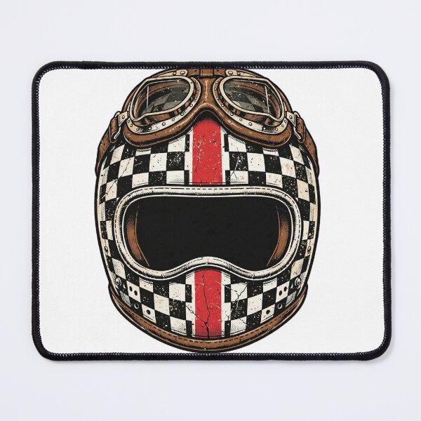 Item preview, Checkered Flag Racing Motorcycle Helmet designed and sold by Normandy Road Heritage.