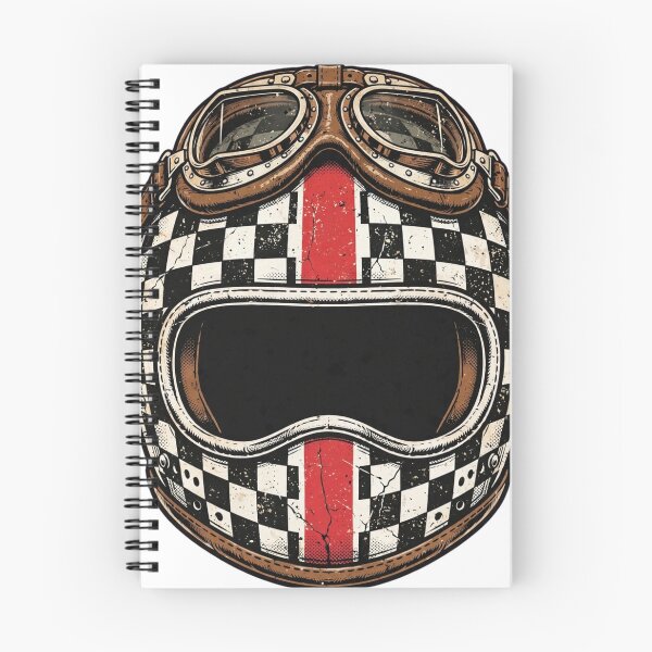 Item preview, Checkered Flag Racing Motorcycle Helmet designed and sold by Normandy Road Heritage.