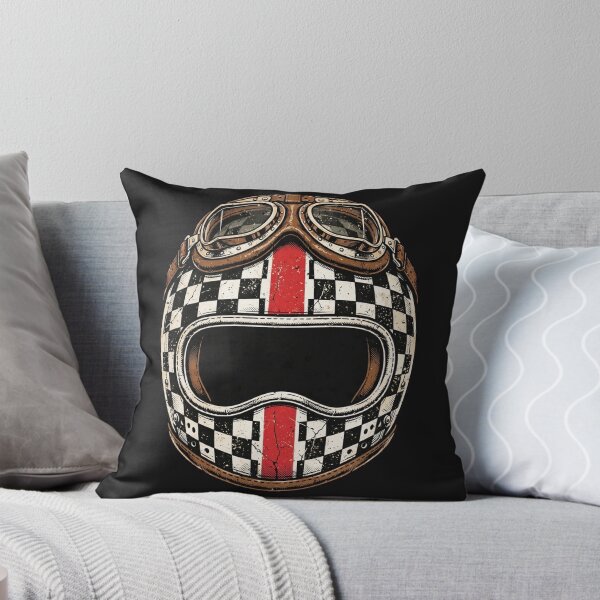 Item preview, Checkered Flag Racing Motorcycle Helmet designed and sold by Normandy Road Heritage.