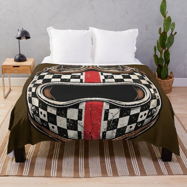 Item preview, Checkered Flag Racing Motorcycle Helmet designed and sold by Normandy Road Heritage.