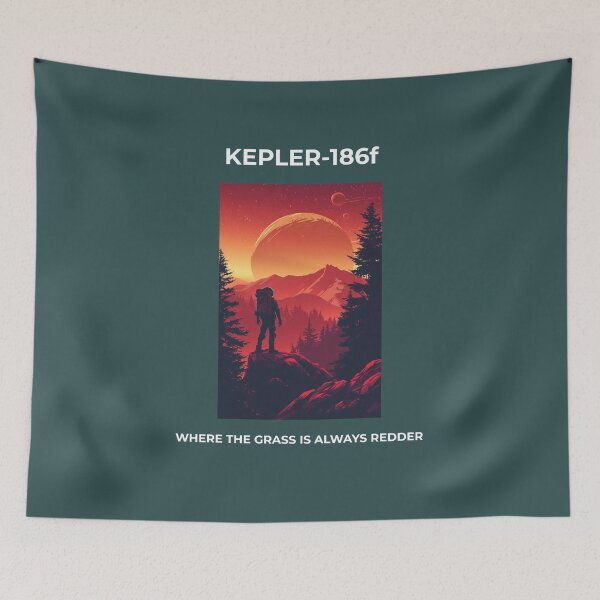 Item preview, Kepler-186f Exoplanet NASA Vintage Space Poster designed and sold by Artmugic.