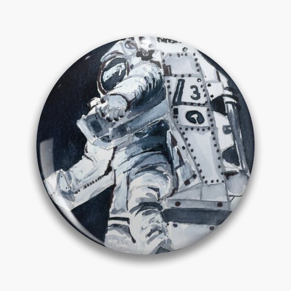 Item preview, MMU Astronaut – Manned Maneuvering Unit Watercolor Space Art designed and sold by lexieaustinart.