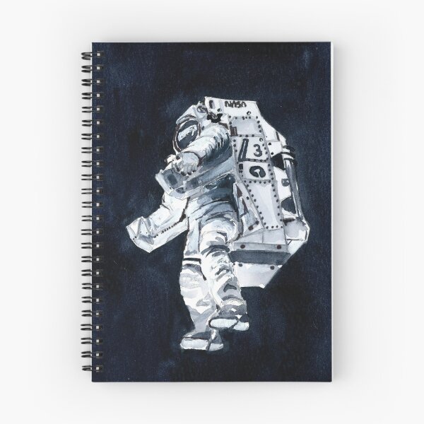 Item preview, MMU Astronaut – Manned Maneuvering Unit Watercolor Space Art designed and sold by lexieaustinart.