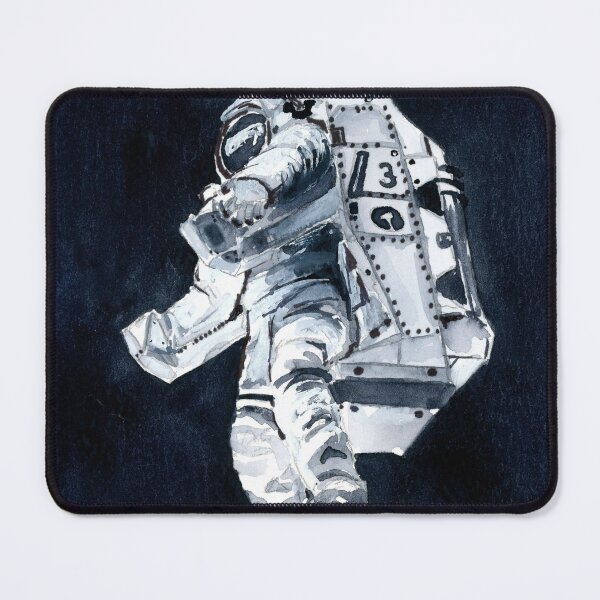 Item preview, MMU Astronaut – Manned Maneuvering Unit Watercolor Space Art designed and sold by lexieaustinart.