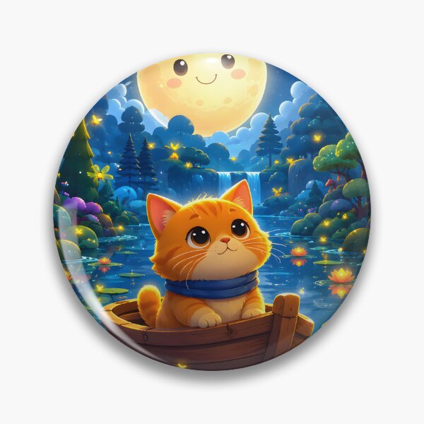 Item preview, Moonlit Cat Adventure on a Magical Lake designed and sold by Herodestroyer.