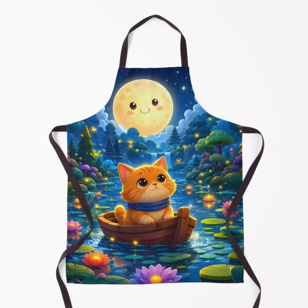 Item preview, Moonlit Cat Adventure on a Magical Lake designed and sold by Herodestroyer.
