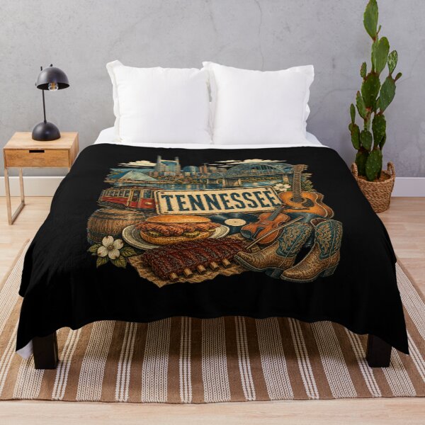 Item preview, Vintage Tennessee Tattoo Style Riverfront Music Illustration Graphic designed and sold by CG Studio.