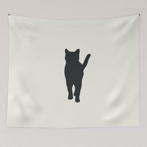 Item preview, Walking Black Cat Silhouette designed and sold by Gkinoki.