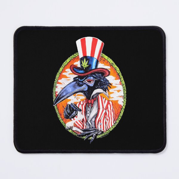 Item preview, American Uncle Sam Crow Bird Smoking Rock Music Flag designed and sold by CraftyArk.
