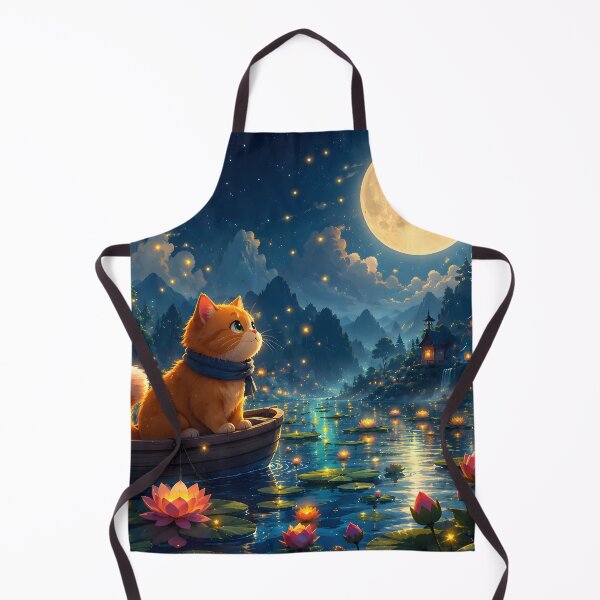 Item preview, Moonlit Cat Sailing Through a Dream Lake designed and sold by Herodestroyer.