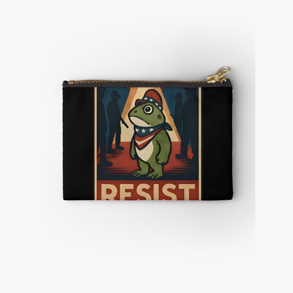 Item preview, Portland Frog Resist retro protest design patriotic humor art independence day activist frog designed and sold by Velmoraqs.