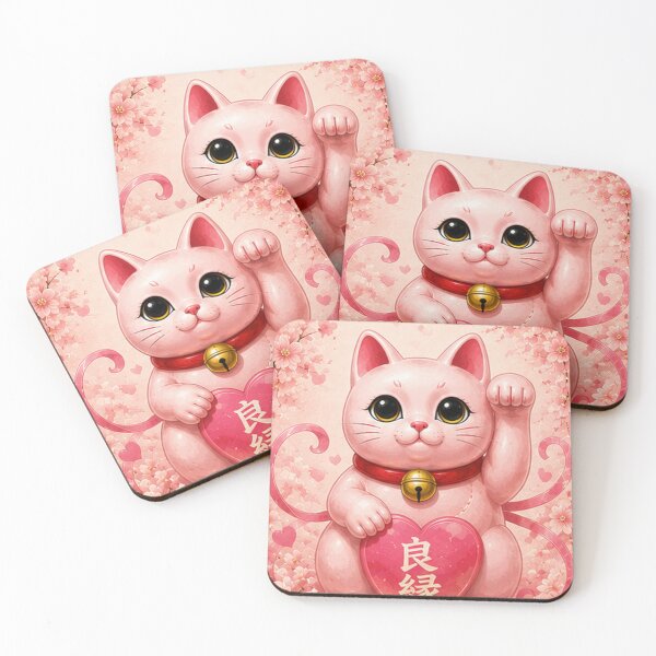 Item preview, Pink Maneki Neko for Love designed and sold by fuku-mono.
