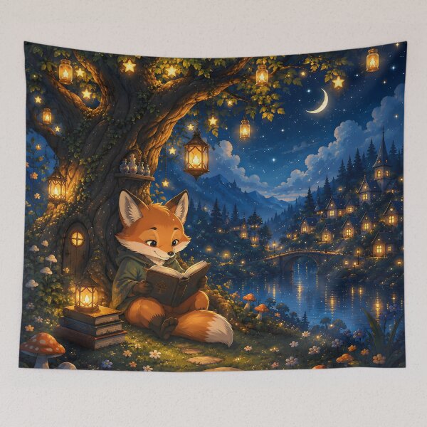Item preview, Fox Reading Under the Lantern Tree designed and sold by Herodestroyer.