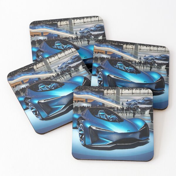 Item preview, Blue and Futuristic car in the future! designed and sold by yuliettestore.