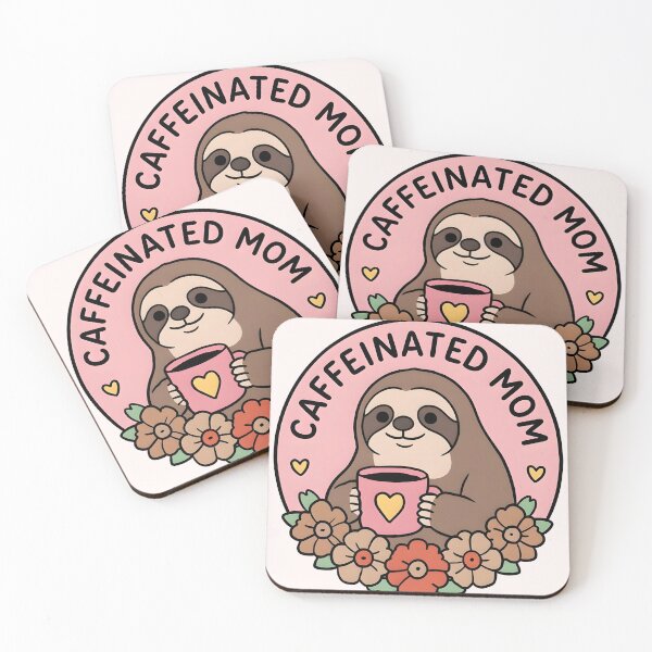Item preview, Caffeinated Mom Cute Sloth designed and sold by LuloCreative.