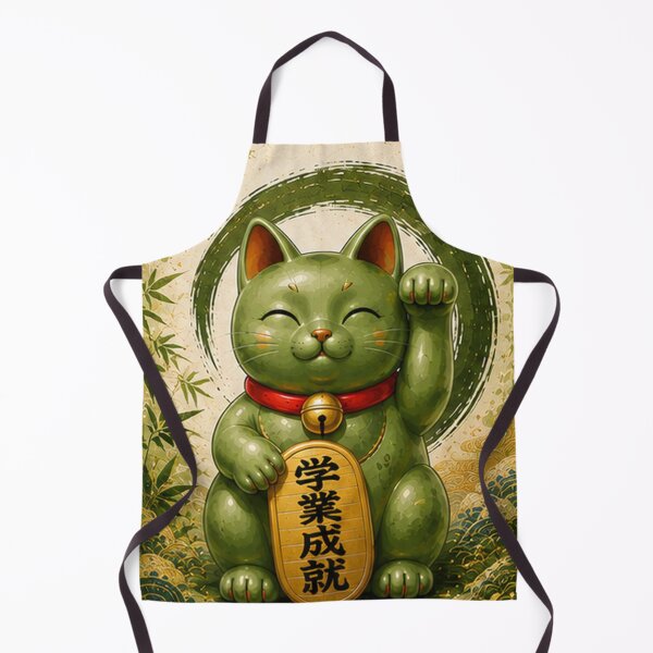 Item preview, Green Maneki Neko for Success designed and sold by fuku-mono.