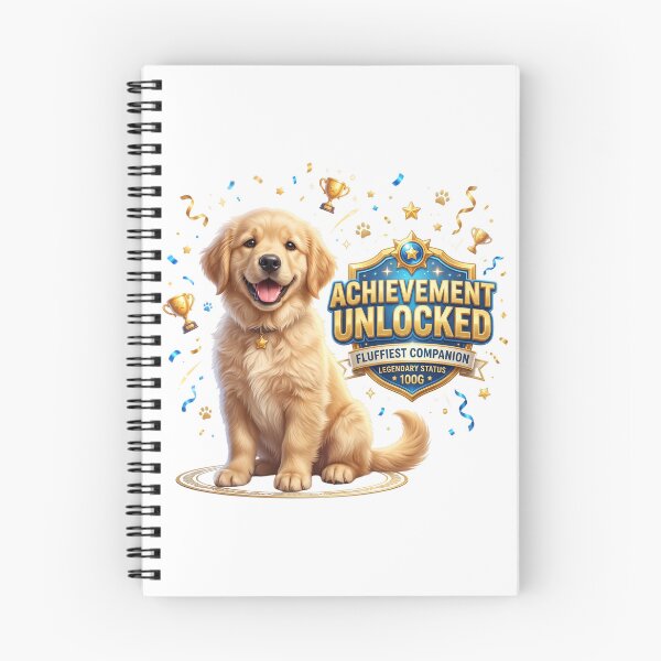 Item preview, Achievement Unlocked Golden Retriever Artwork designed and sold by pradeepvisuals.