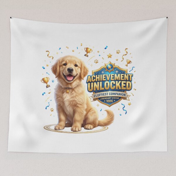 Item preview, Achievement Unlocked Golden Retriever Artwork designed and sold by pradeepvisuals.