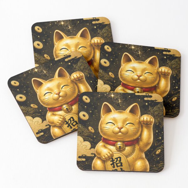 Item preview, Golden Maneki Neko for Prosperity designed and sold by fuku-mono.