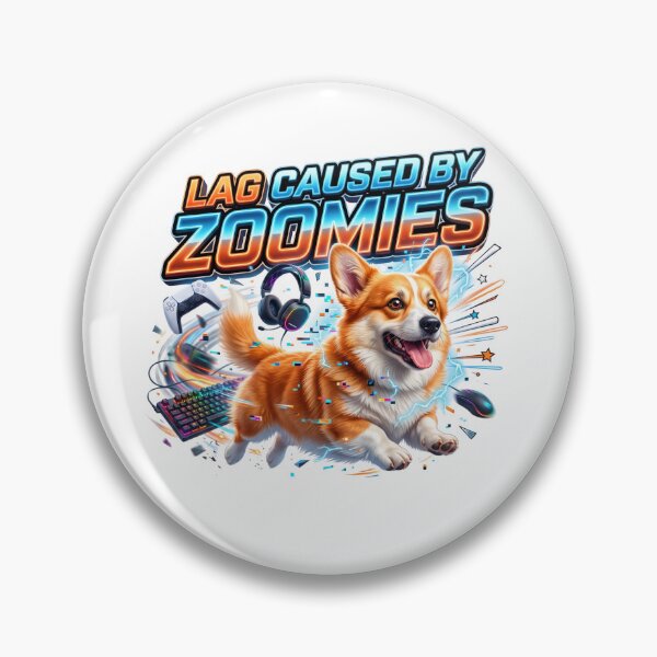 Item preview, Dog Zoomies Funny Corgi Gaming Artwork designed and sold by pradeepvisuals.