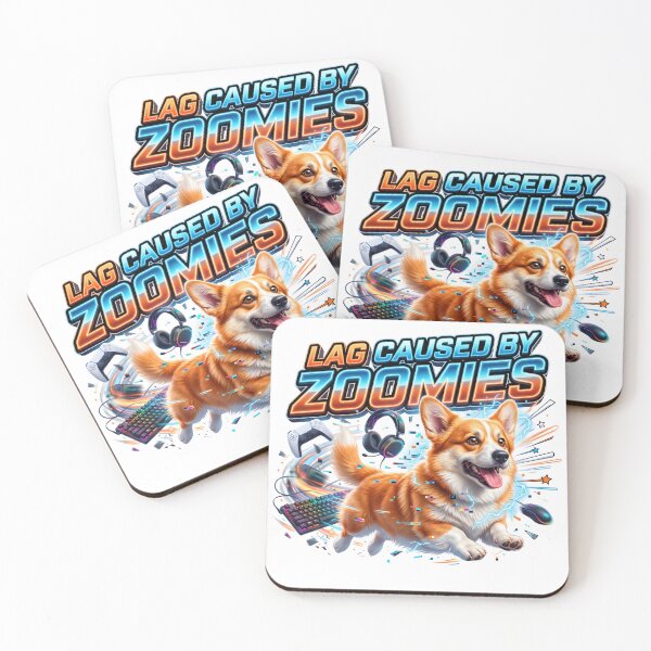 Item preview, Dog Zoomies Funny Corgi Gaming Artwork designed and sold by pradeepvisuals.