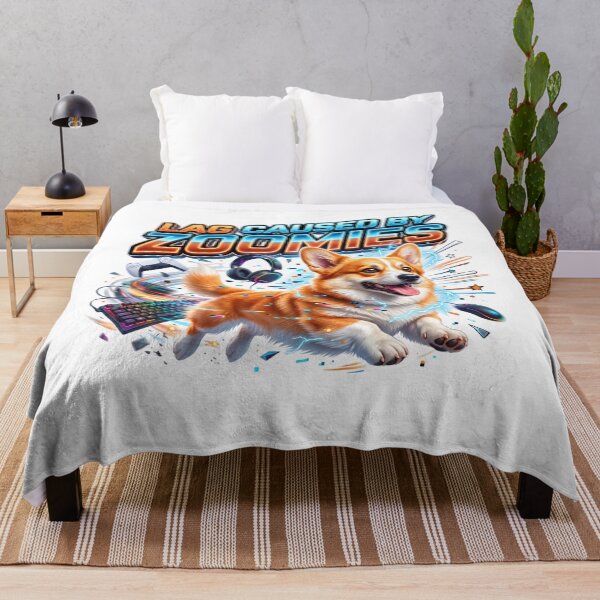 Item preview, Dog Zoomies Funny Corgi Gaming Artwork designed and sold by pradeepvisuals.