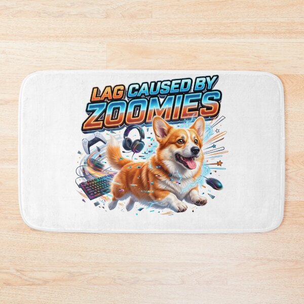 Item preview, Dog Zoomies Funny Corgi Gaming Artwork designed and sold by pradeepvisuals.