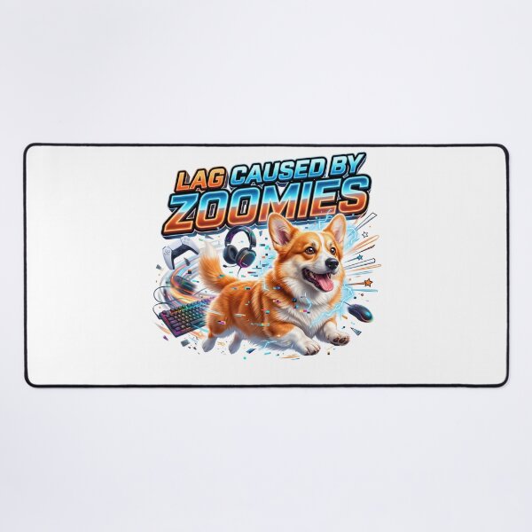 Item preview, Dog Zoomies Funny Corgi Gaming Artwork designed and sold by pradeepvisuals.