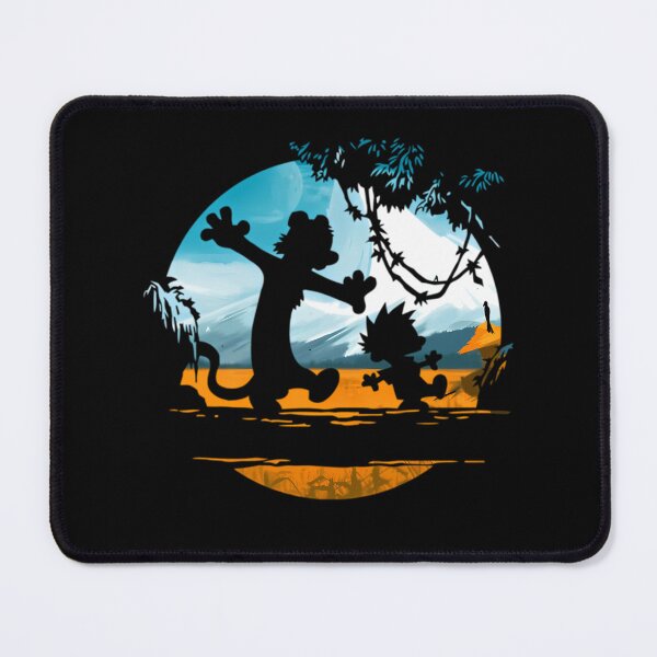 Item preview, Boy And Tiger Silhouette Dancing In Moonlit Jungle Landscape designed and sold by MuminOkan.