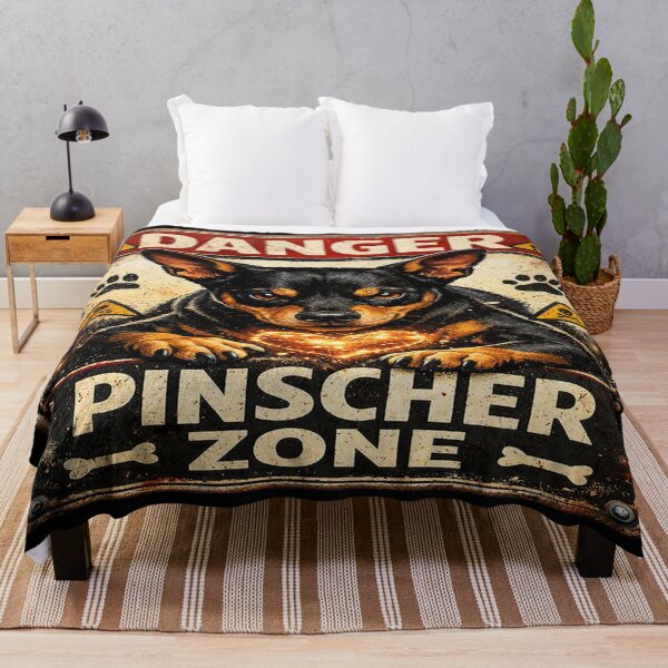 Item preview, Danger Pinscher Zone – Vintage Warning Sign designed and sold by TroviTutto.