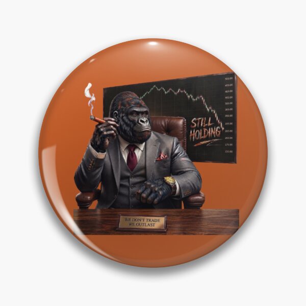 Item preview, Gorilla Investor Still Holding Stock Market Wall Street Art designed and sold by Northern Glow Art.