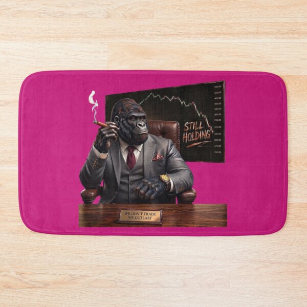 Item preview, Gorilla Investor Still Holding Stock Market Wall Street Art designed and sold by Northern Glow Art.