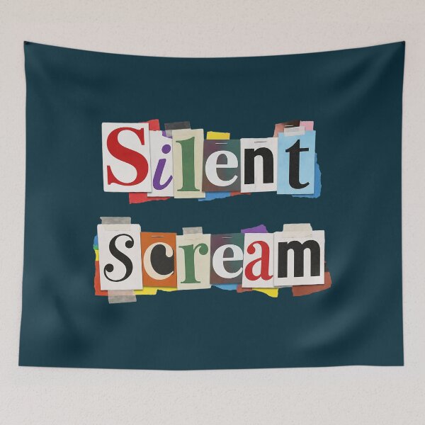 Item preview, Silent Scream Introvert Emotional Collage Quote designed and sold by NosandEdgy.