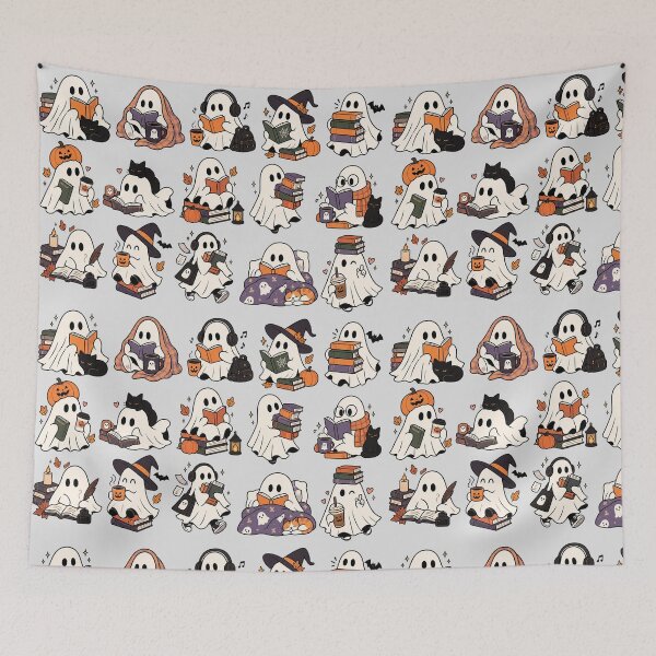 Item preview, Cozy Bookish Ghosts Halloween Sticker Collection designed and sold by goolib.