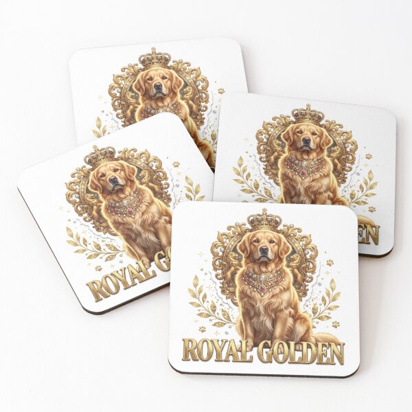 Item preview, Royal Dog Golden Retriever Luxury Crest Art designed and sold by pradeepvisuals.