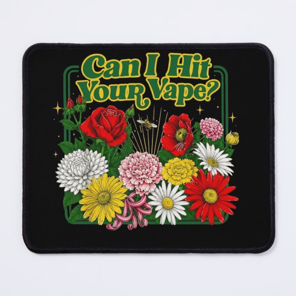 Item preview, Can I Hit Your Vape Funny Floral Retro Vaping Joke designed and sold by haitrieuic96.