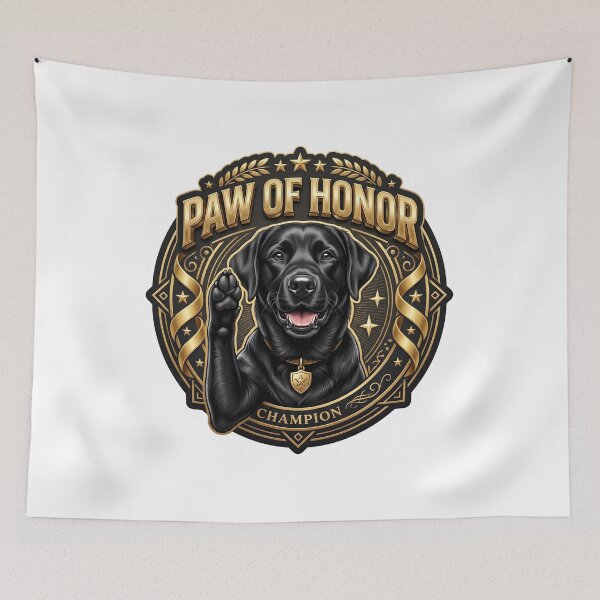 Item preview, Paw of Honor Labrador Champion Artwork designed and sold by pradeepvisuals.