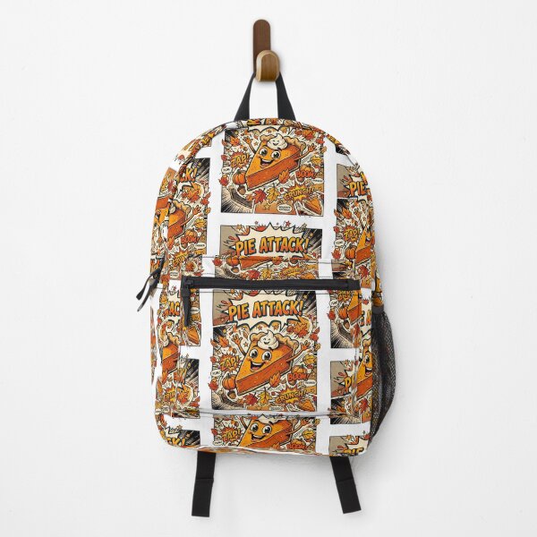 Item preview, Funny Pop Art Thanksgiving Pumpkin Pie Attack designed and sold by VibranPalette.