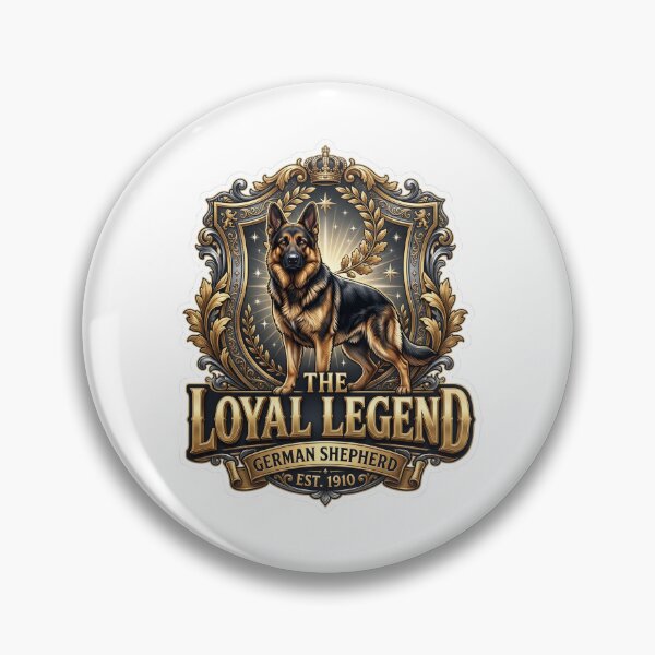 Item preview, Loyal Legend German Shepherd Crest Art designed and sold by pradeepvisuals.