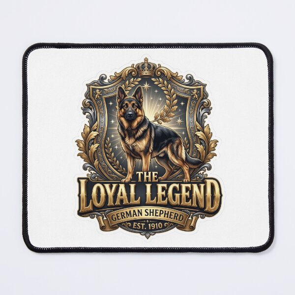 Item preview, Loyal Legend German Shepherd Crest Art designed and sold by pradeepvisuals.