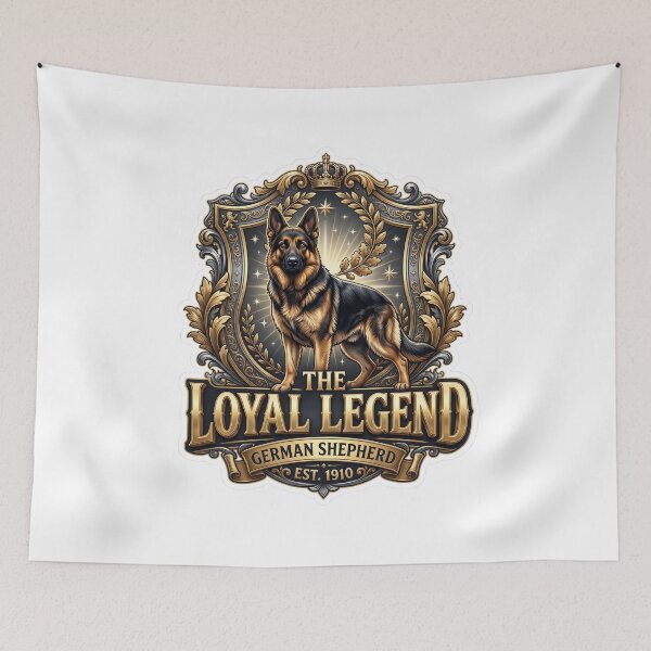 Item preview, Loyal Legend German Shepherd Crest Art designed and sold by pradeepvisuals.