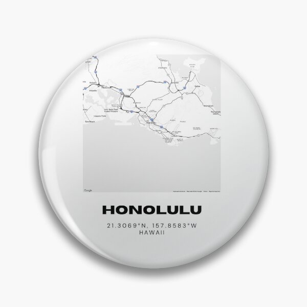 Item preview, Honolulu Hawaii Minimalist City Map | Black & White Street Map Print designed and sold by RM-Journey.