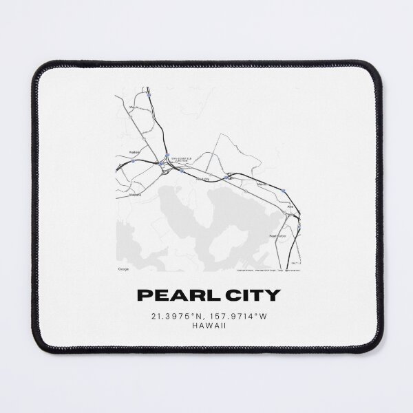 Item preview, Pearl City Hawaii Minimalist Map | Black & White Street Map Print designed and sold by RM-Journey.
