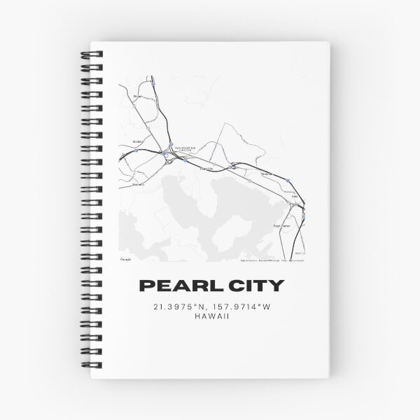 Item preview, Pearl City Hawaii Minimalist Map | Black & White Street Map Print designed and sold by RM-Journey.