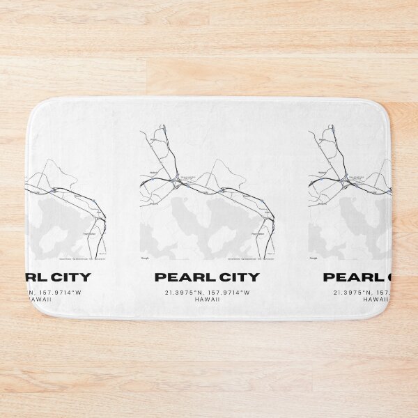 Item preview, Pearl City Hawaii Minimalist Map | Black & White Street Map Print designed and sold by RM-Journey.