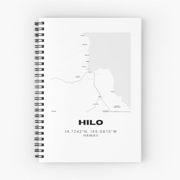Item preview, Hilo Hawaii Minimalist City Map | Black & White Street Map Print designed and sold by RM-Journey.